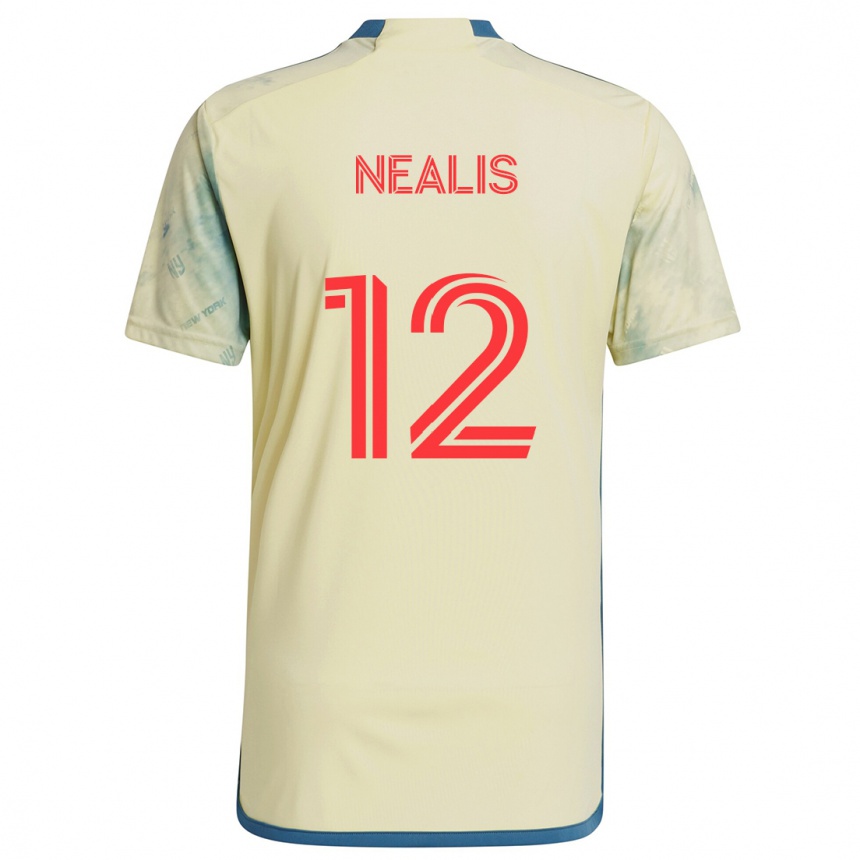 Niño Fútbol Camiseta Dylan Nealis #12 Amarillo Rojo Azul 1ª Equipación 2024/25