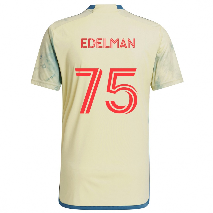 Niño Fútbol Camiseta Daniel Edelman #75 Amarillo Rojo Azul 1ª Equipación 2024/25