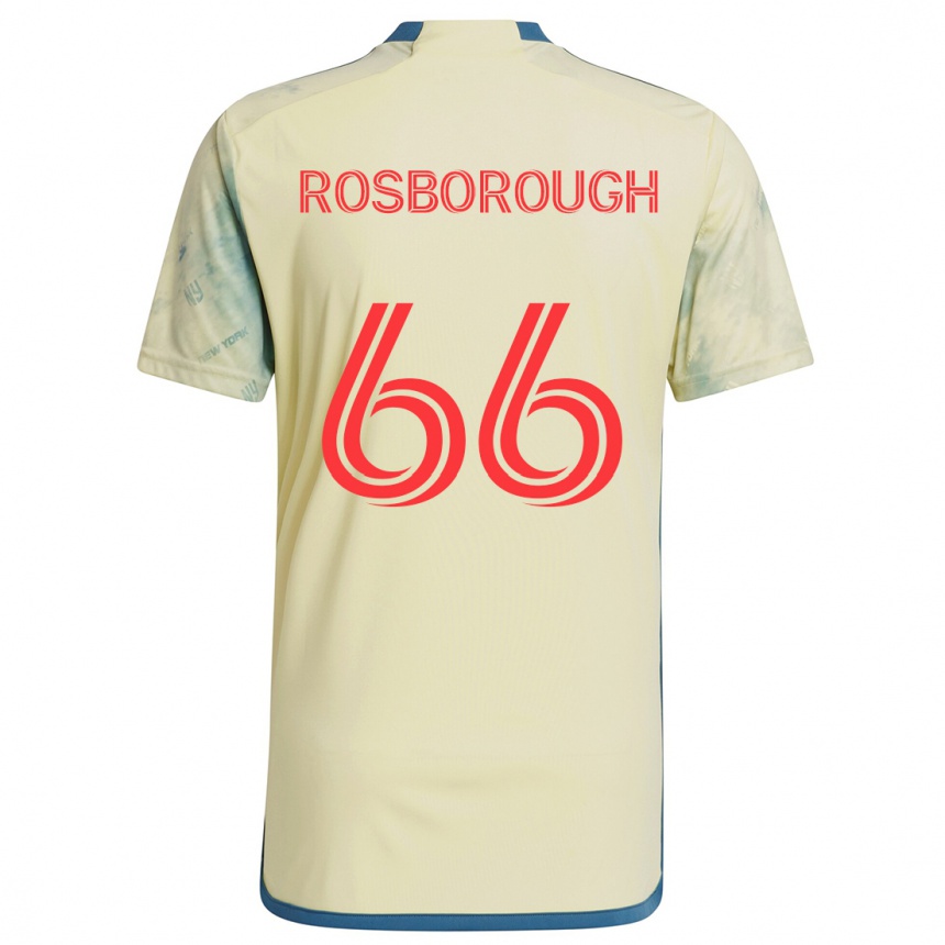 Niño Fútbol Camiseta Tanner Rosborough #66 Amarillo Rojo Azul 1ª Equipación 2024/25