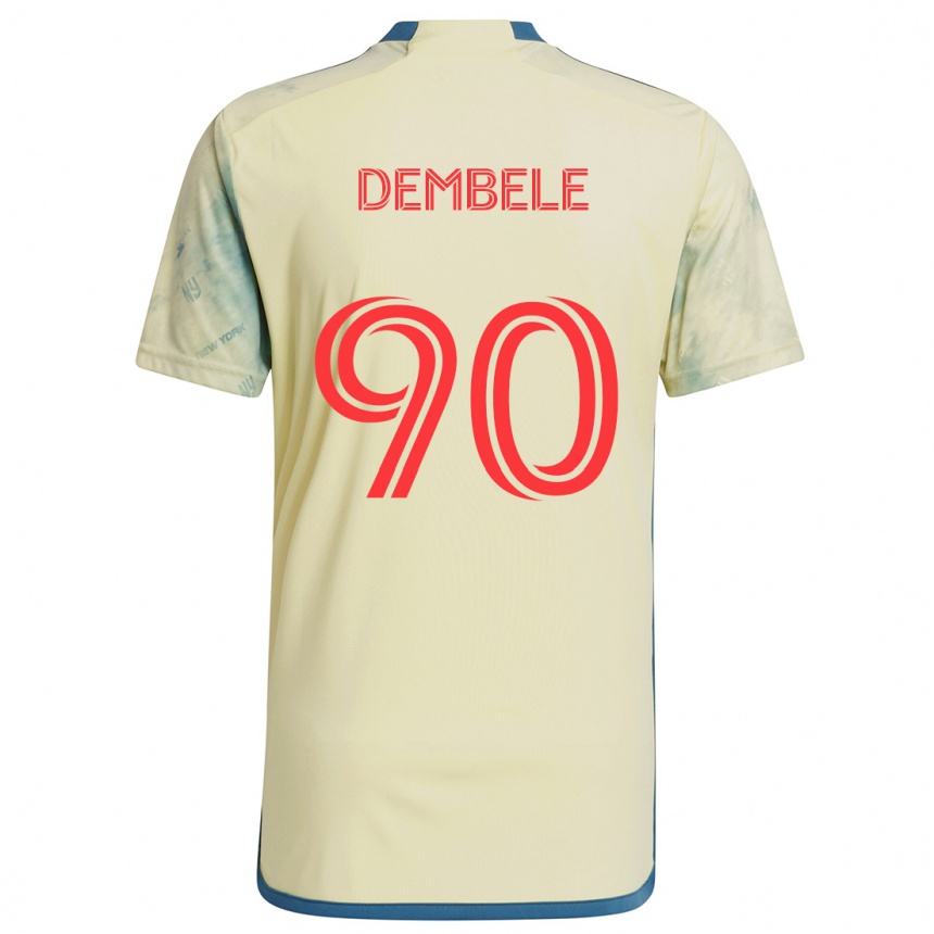 Niño Fútbol Camiseta Malick Dembele #90 Amarillo Rojo Azul 1ª Equipación 2024/25