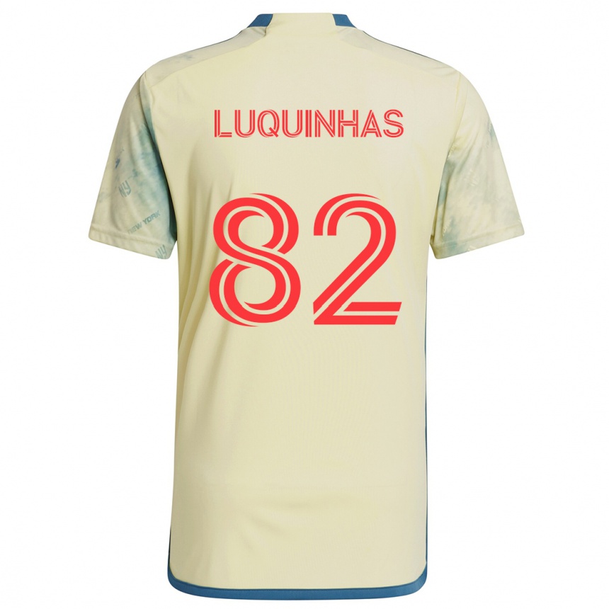 Niño Fútbol Camiseta Luquinhas #82 Amarillo Rojo Azul 1ª Equipación 2024/25