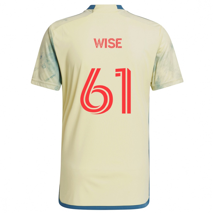 Niño Fútbol Camiseta Henry Wise #61 Amarillo Rojo Azul 1ª Equipación 2024/25