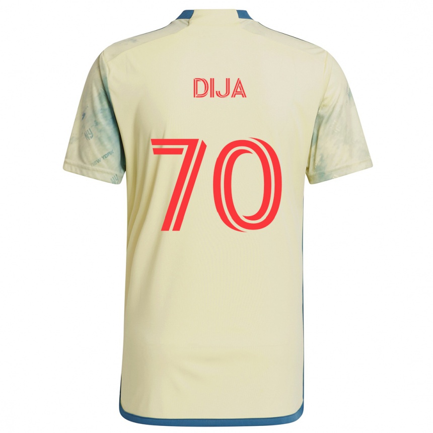 Niño Fútbol Camiseta Dija #70 Amarillo Rojo Azul 1ª Equipación 2024/25