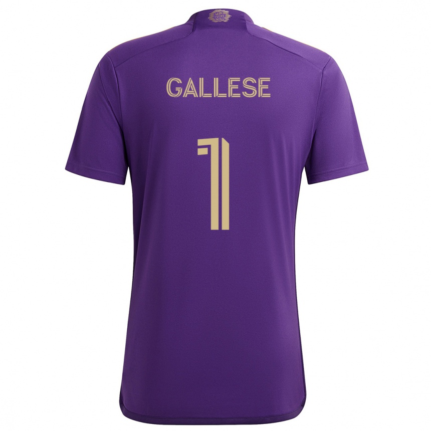 Niño Fútbol Camiseta Pedro Gallese #1 Púrpura Amarillo 1ª Equipación 2024/25