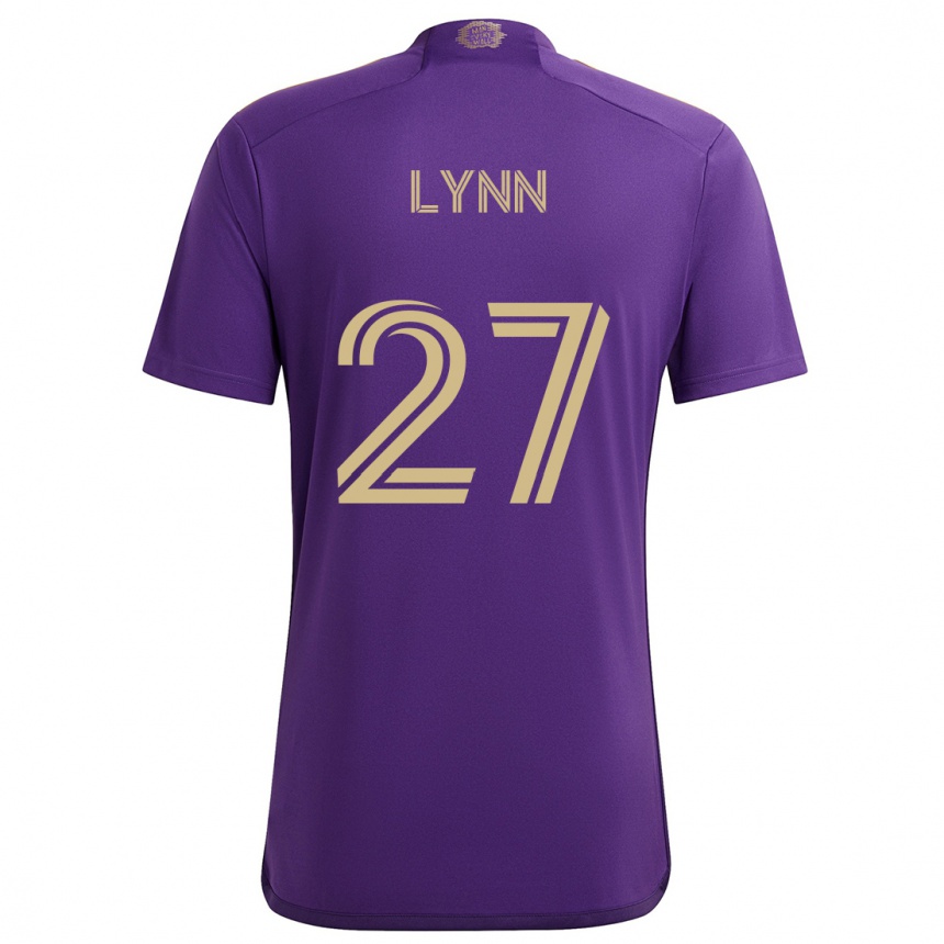 Niño Fútbol Camiseta Jack Lynn #27 Púrpura Amarillo 1ª Equipación 2024/25