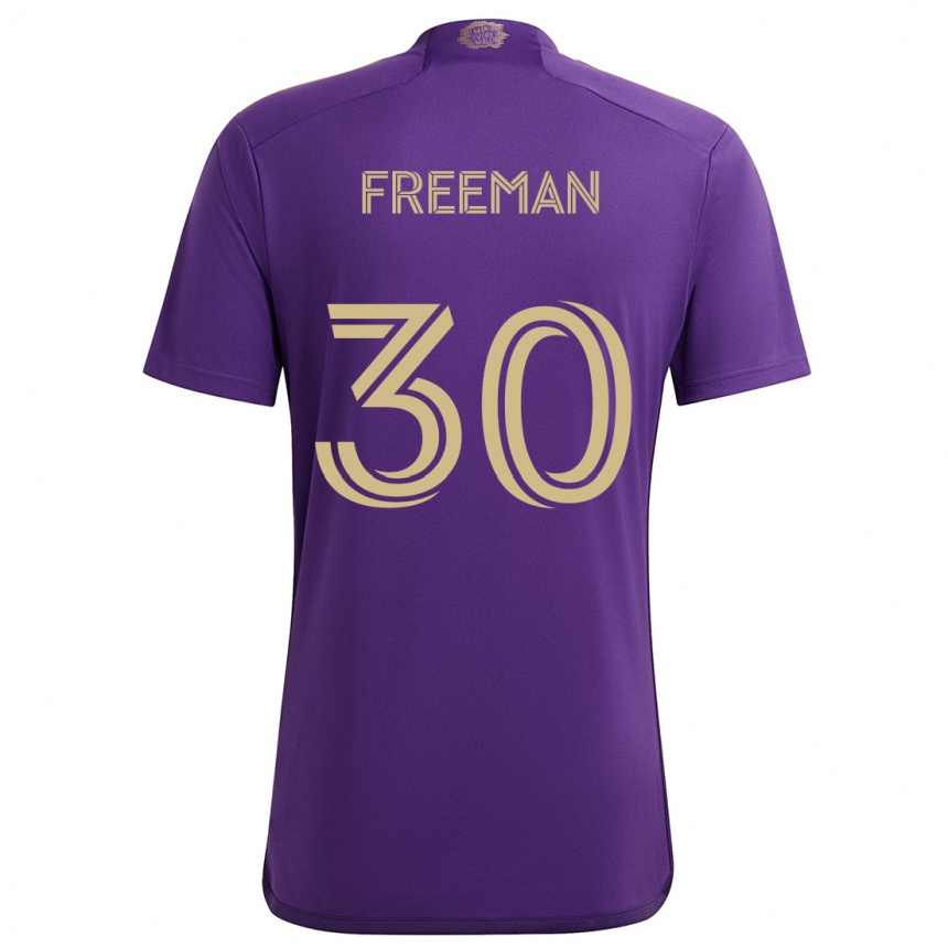 Niño Fútbol Camiseta Alex Freeman #30 Púrpura Amarillo 1ª Equipación 2024/25