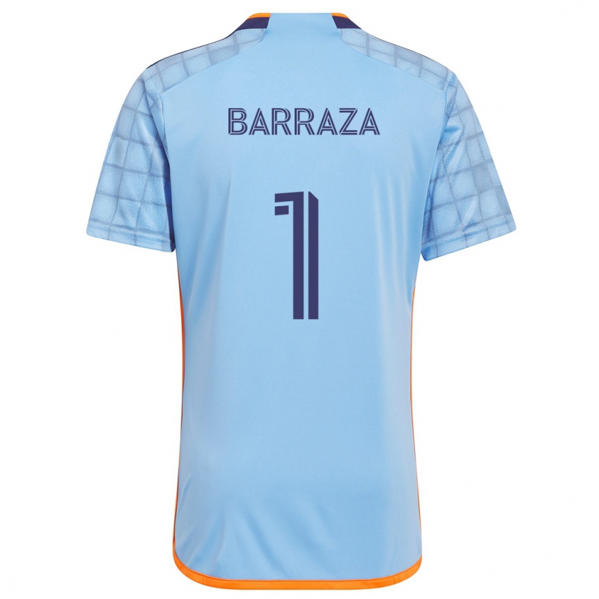 Niño Fútbol Camiseta Luis Barraza #1 Azul Naranja 1ª Equipación 2024/25