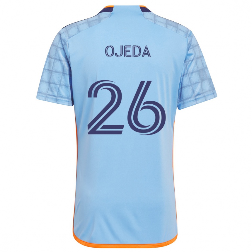 Niño Fútbol Camiseta Agustín Ojeda #26 Azul Naranja 1ª Equipación 2024/25