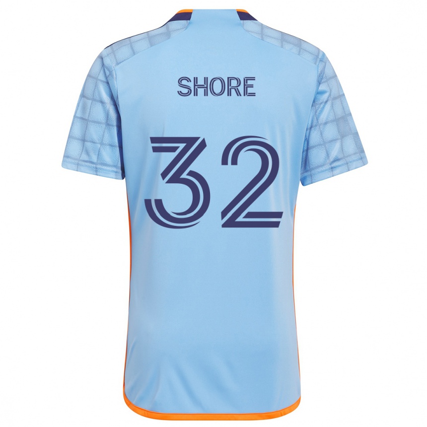 Niño Fútbol Camiseta Jonathan Shore #32 Azul Naranja 1ª Equipación 2024/25