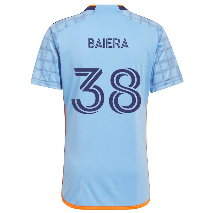 Niño Fútbol Camiseta Drew Baiera #38 Azul Naranja 1ª Equipación 2024/25