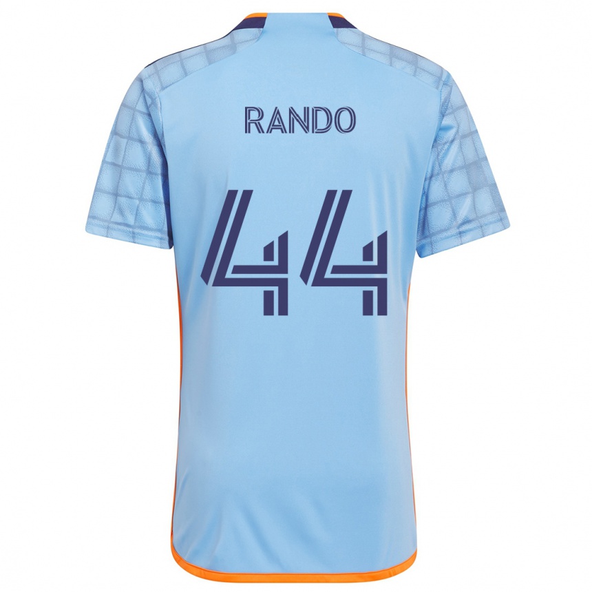 Niño Fútbol Camiseta Alex Rando #44 Azul Naranja 1ª Equipación 2024/25