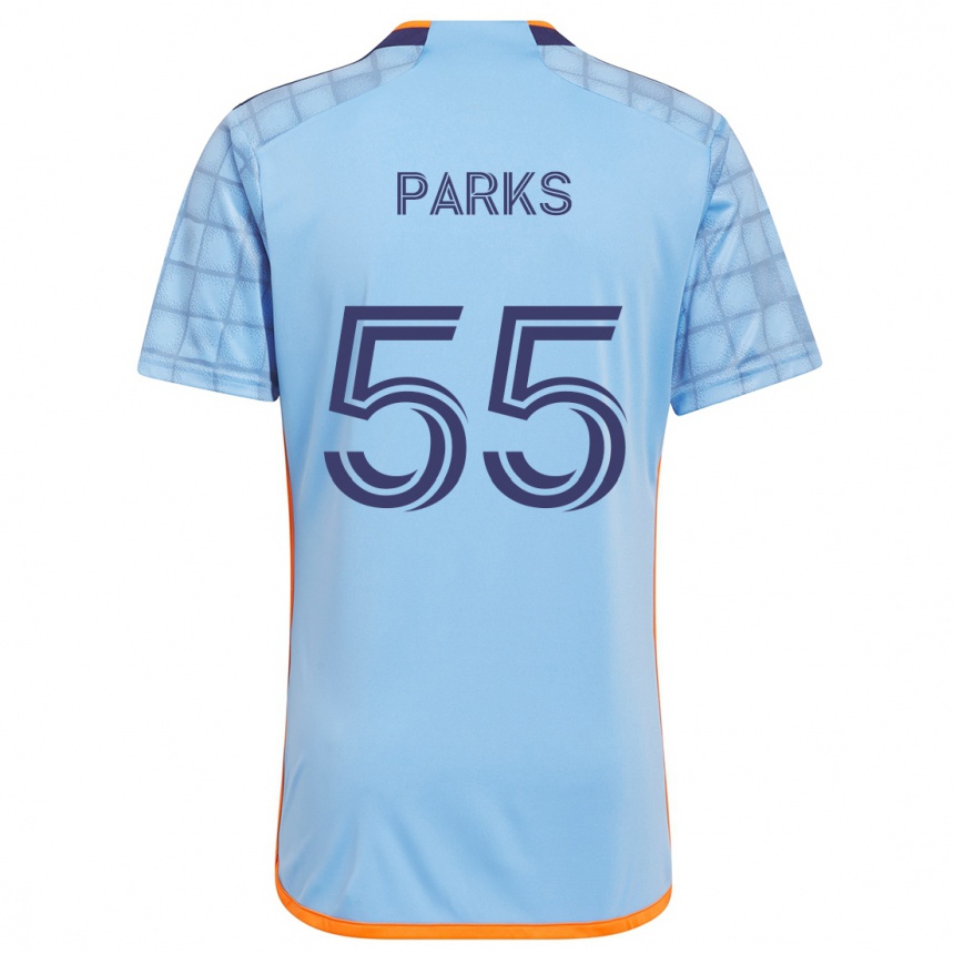 Niño Fútbol Camiseta Keaton Parks #55 Azul Naranja 1ª Equipación 2024/25