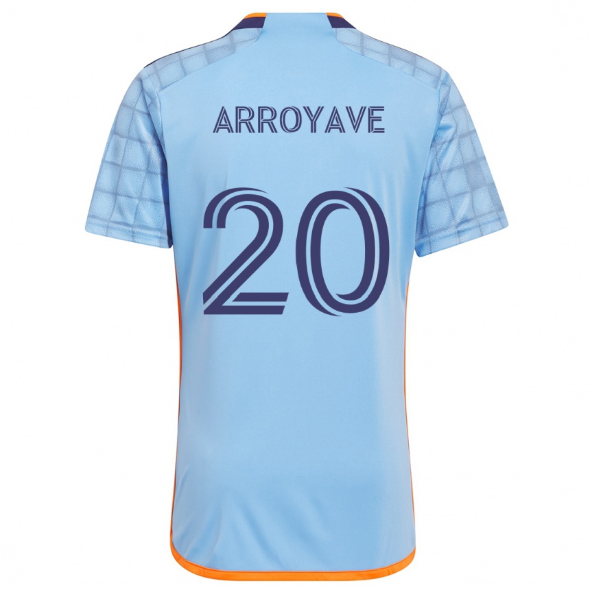 Niño Fútbol Camiseta Jacob Arroyave #20 Azul Naranja 1ª Equipación 2024/25