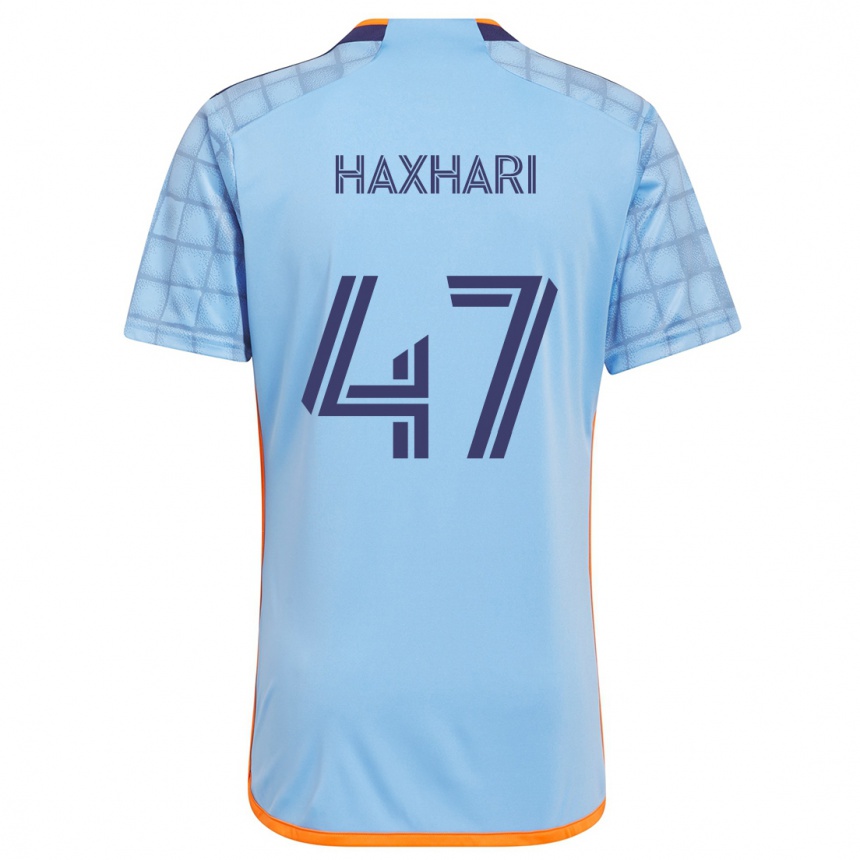 Niño Fútbol Camiseta Klevis Haxhari #47 Azul Naranja 1ª Equipación 2024/25