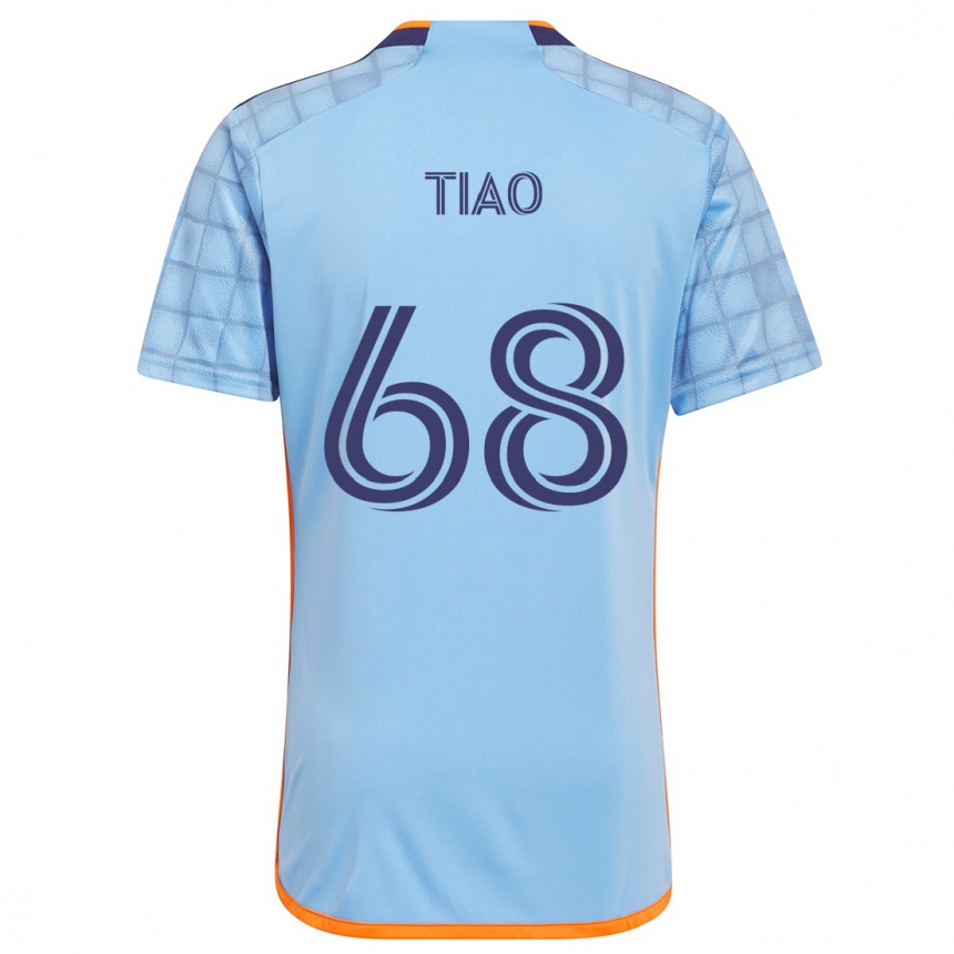 Niño Fútbol Camiseta Christopher Tiao #68 Azul Naranja 1ª Equipación 2024/25