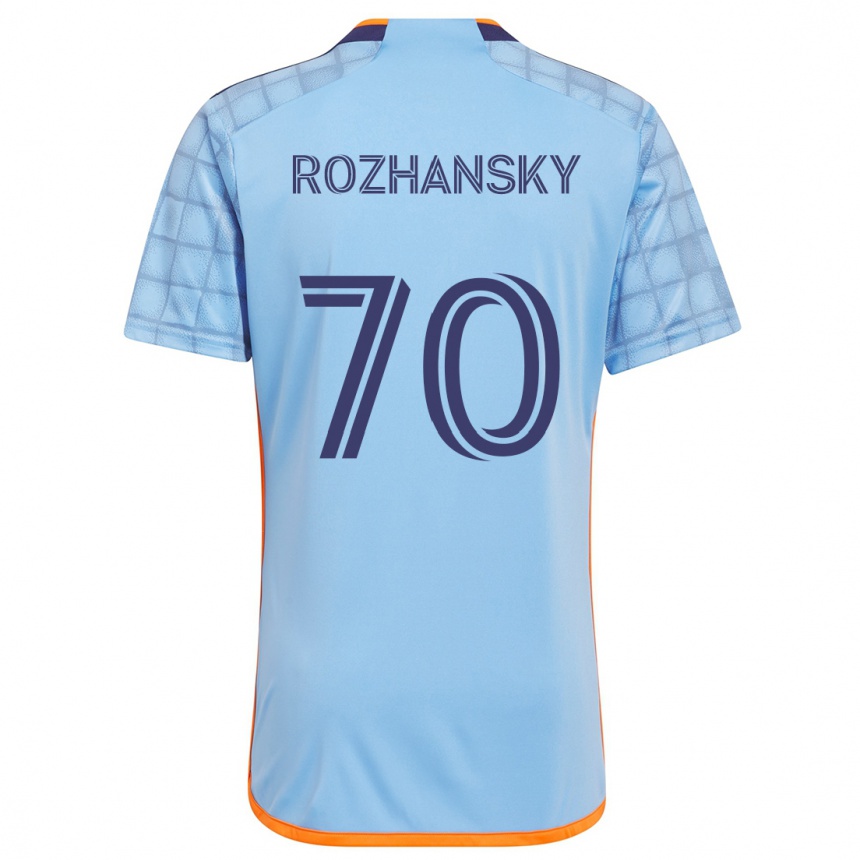 Niño Fútbol Camiseta Jake Rozhansky #70 Azul Naranja 1ª Equipación 2024/25