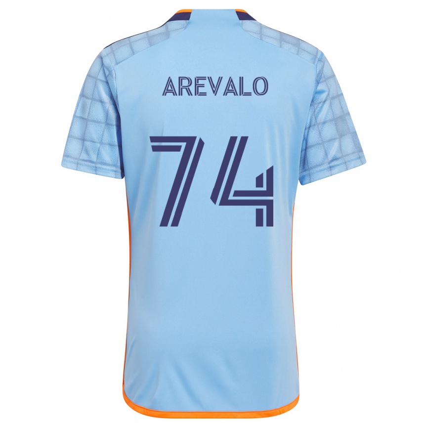 Niño Fútbol Camiseta Ronny Arévalo #74 Azul Naranja 1ª Equipación 2024/25