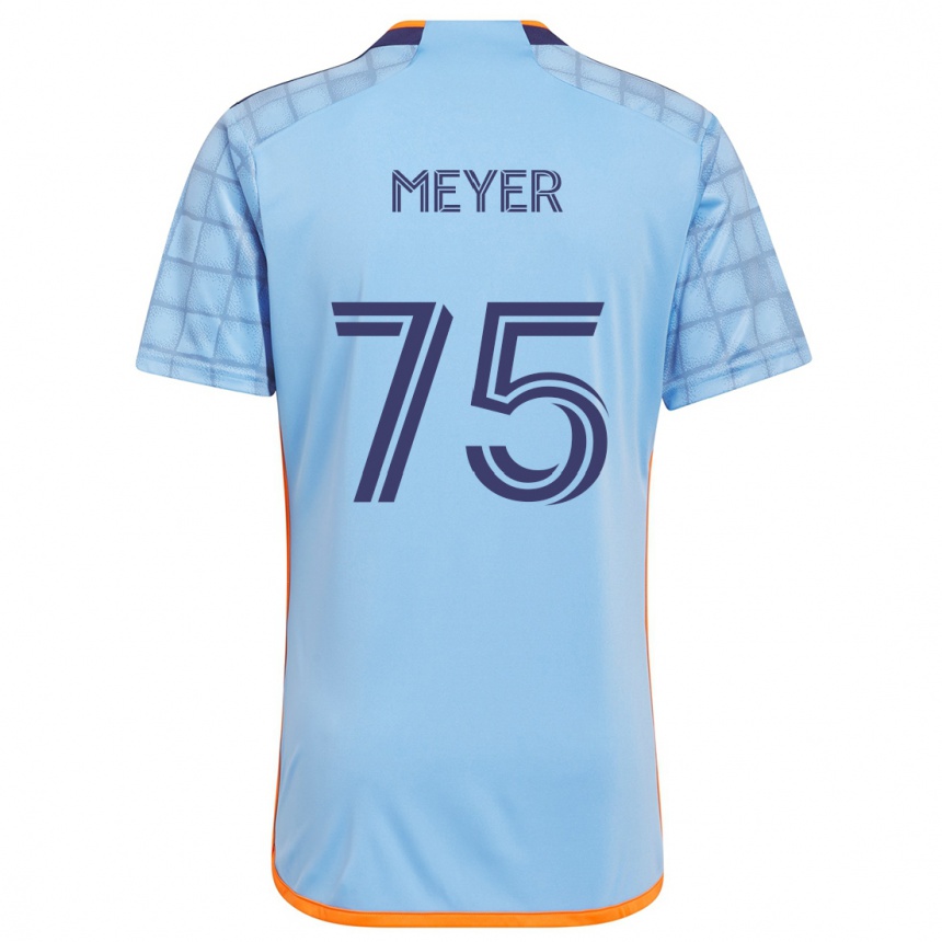 Niño Fútbol Camiseta Will Meyer #75 Azul Naranja 1ª Equipación 2024/25