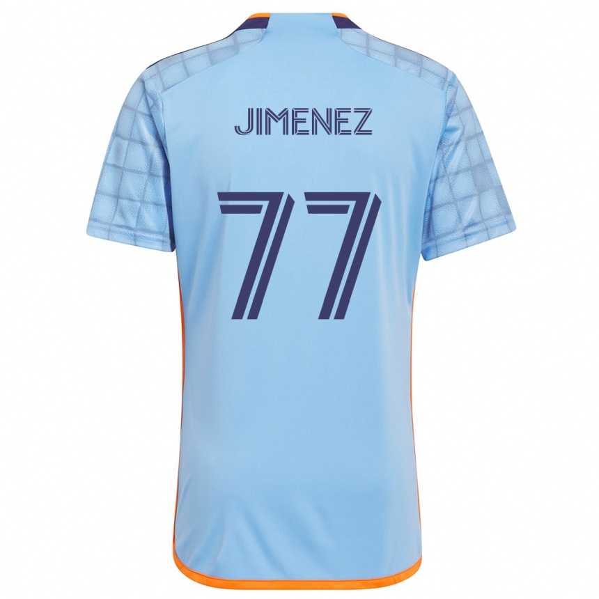 Niño Fútbol Camiseta Jonathan Jiménez #77 Azul Naranja 1ª Equipación 2024/25