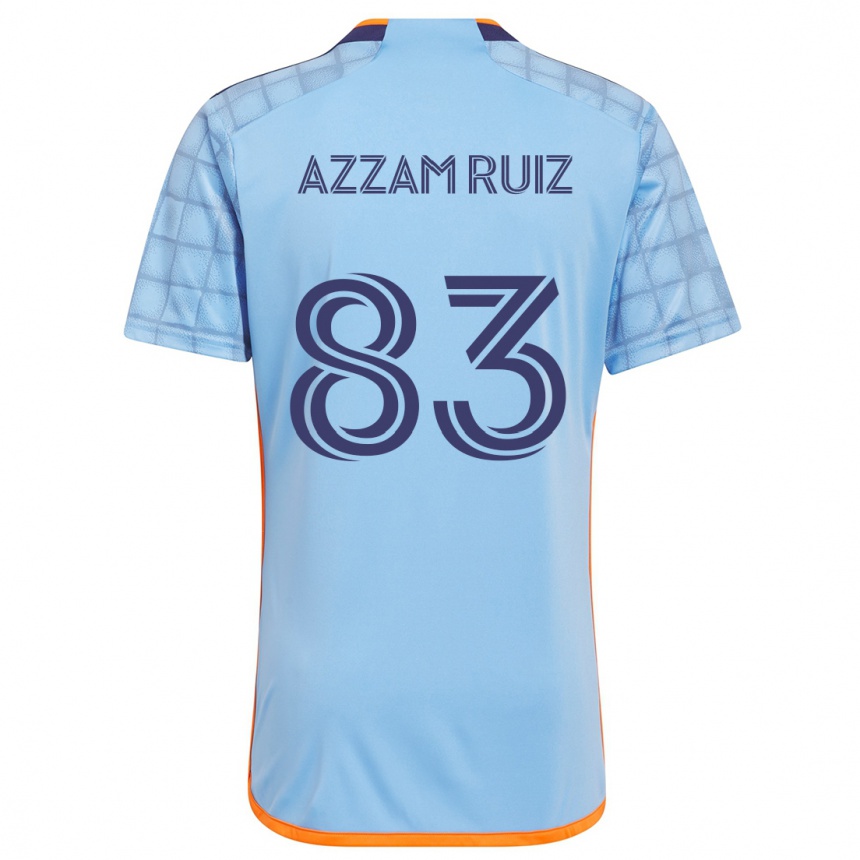 Niño Fútbol Camiseta Camil Azzam Ruiz #83 Azul Naranja 1ª Equipación 2024/25