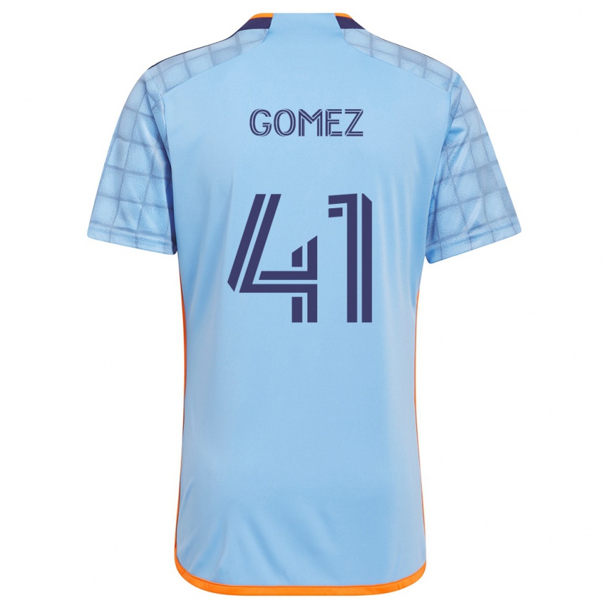 Niño Fútbol Camiseta Julián Gómez #41 Azul Naranja 1ª Equipación 2024/25