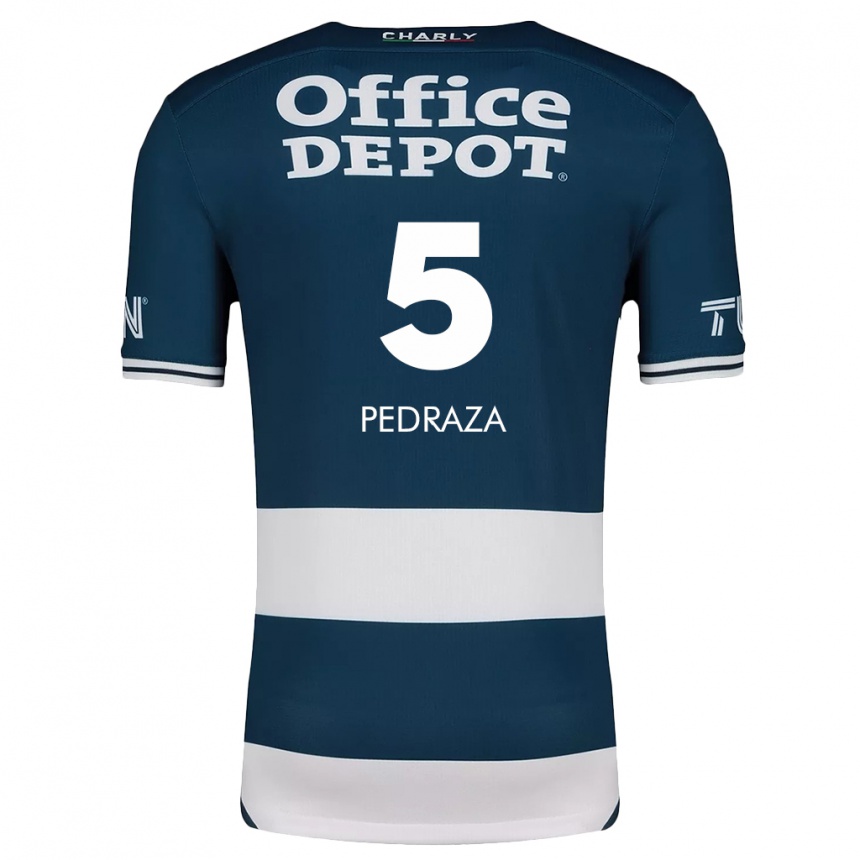 Niño Fútbol Camiseta Pedro Pedraza #5 Azul Blanco 1ª Equipación 2024/25