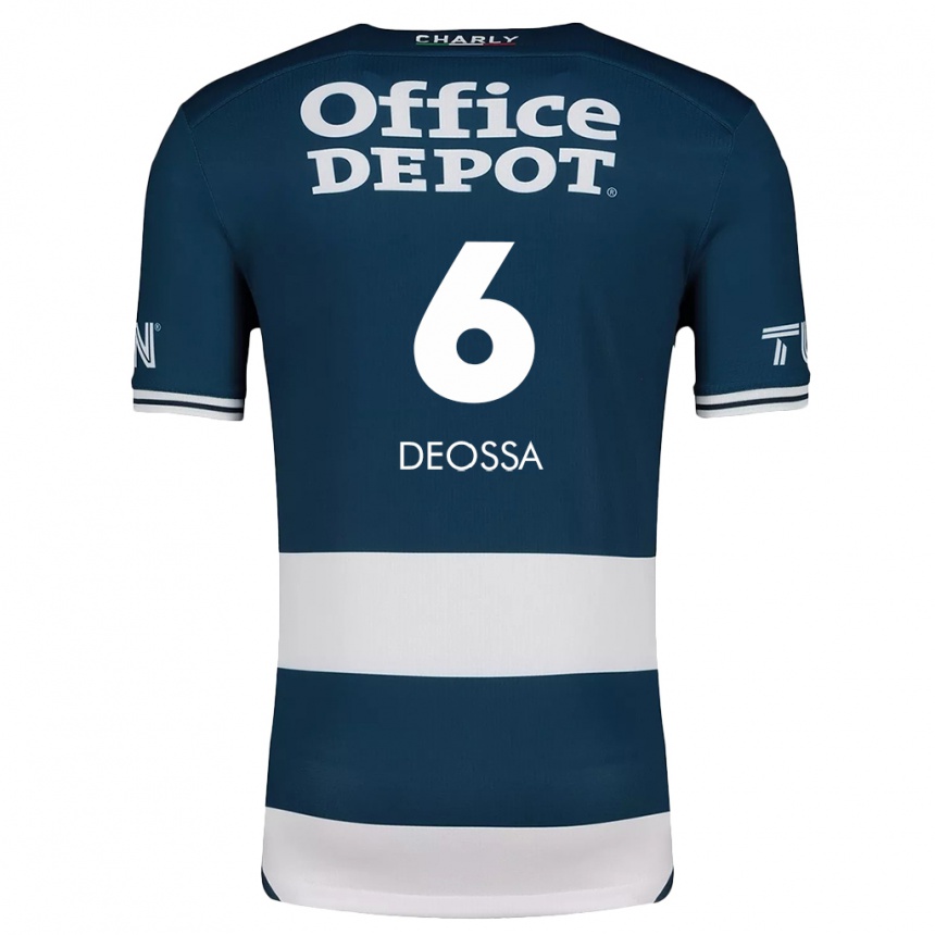 Niño Fútbol Camiseta Nelson Deossa #6 Azul Blanco 1ª Equipación 2024/25