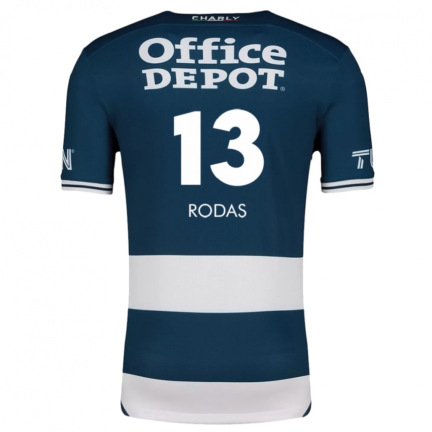 Niño Fútbol Camiseta Carlos Rodas #13 Azul Blanco 1ª Equipación 2024/25