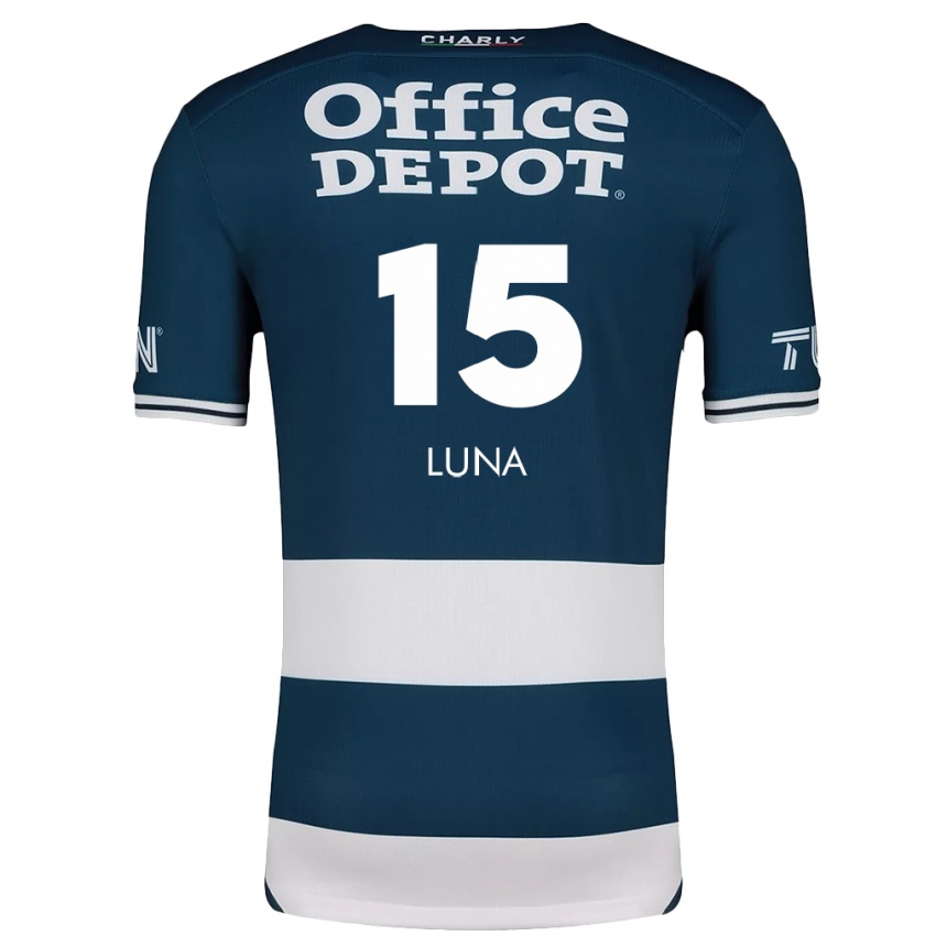 Niño Fútbol Camiseta Israel Luna #15 Azul Blanco 1ª Equipación 2024/25