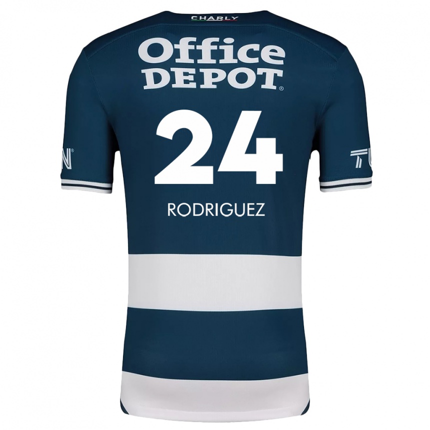 Niño Fútbol Camiseta Luis Rodriguez #24 Azul Blanco 1ª Equipación 2024/25