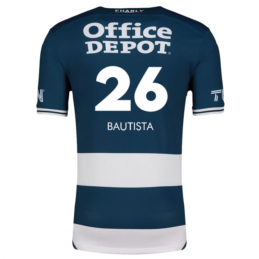 Niño Fútbol Camiseta Alán Bautista #26 Azul Blanco 1ª Equipación 2024/25