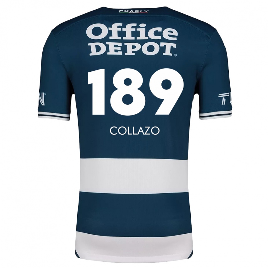 Niño Fútbol Camiseta David Collazo #189 Azul Blanco 1ª Equipación 2024/25