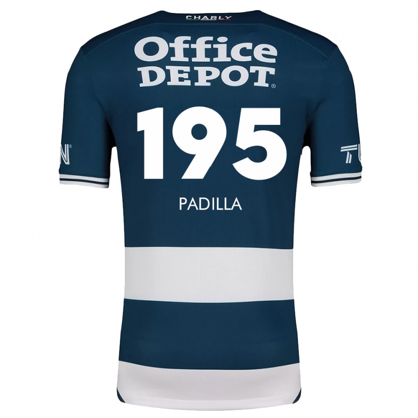 Niño Fútbol Camiseta Ángel Padilla #195 Azul Blanco 1ª Equipación 2024/25