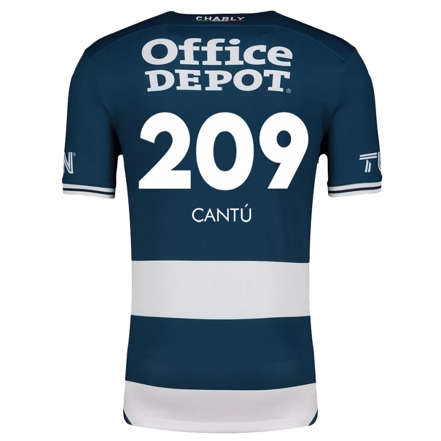 Niño Fútbol Camiseta Juan Cantú #209 Azul Blanco 1ª Equipación 2024/25