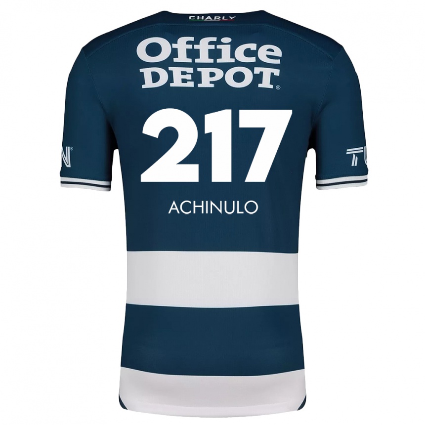 Niño Fútbol Camiseta Princewill Achinulo #217 Azul Blanco 1ª Equipación 2024/25