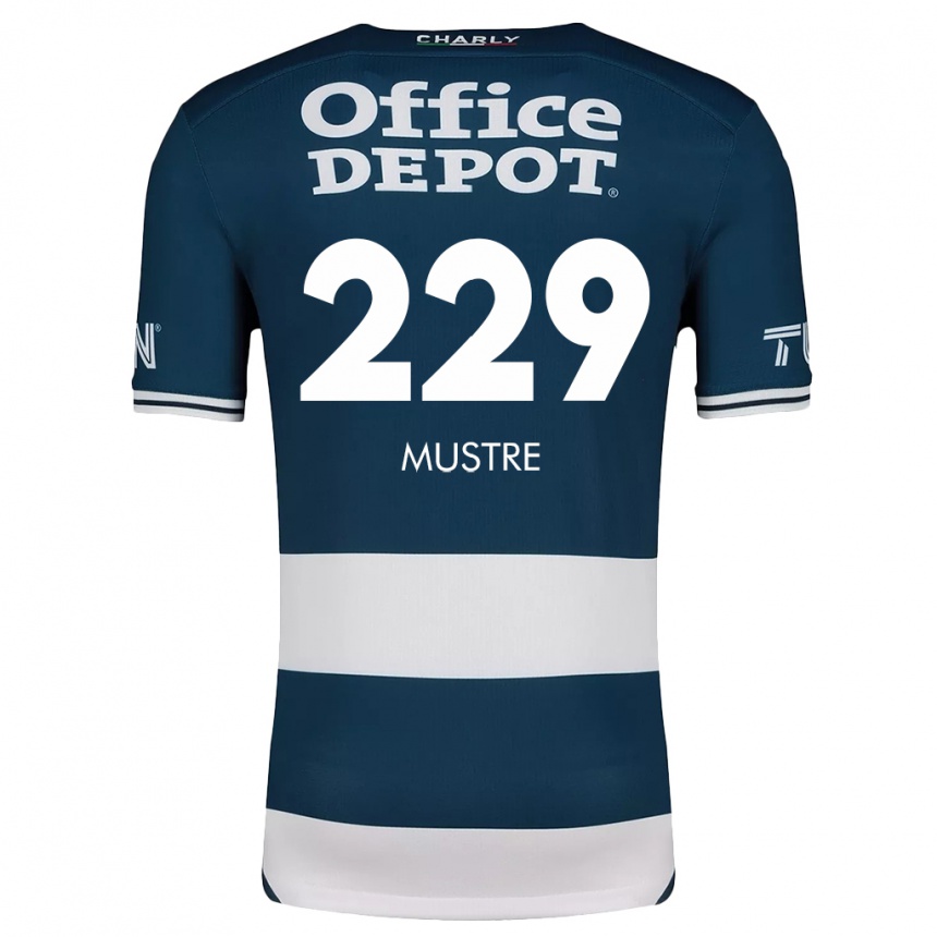 Niño Fútbol Camiseta Eduardo Mustre #229 Azul Blanco 1ª Equipación 2024/25