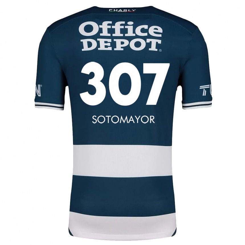 Niño Fútbol Camiseta Jacob Sotomayor #307 Azul Blanco 1ª Equipación 2024/25