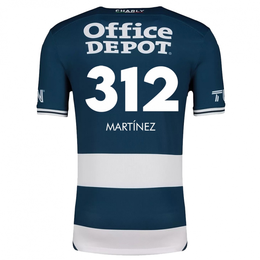 Niño Fútbol Camiseta Ulises Martínez #312 Azul Blanco 1ª Equipación 2024/25