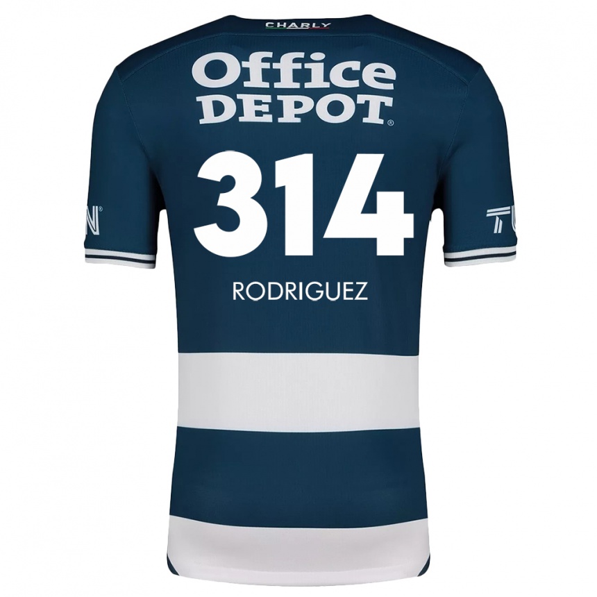 Niño Fútbol Camiseta Alan Rodríguez #314 Azul Blanco 1ª Equipación 2024/25