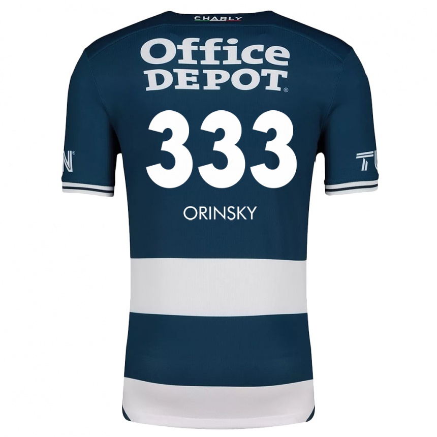 Niño Fútbol Camiseta Edson Orinsky #333 Azul Blanco 1ª Equipación 2024/25