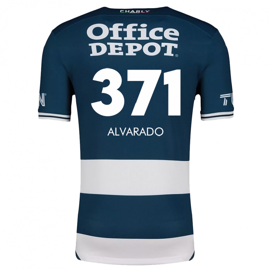 Niño Fútbol Camiseta Brandon Alvarado #371 Azul Blanco 1ª Equipación 2024/25