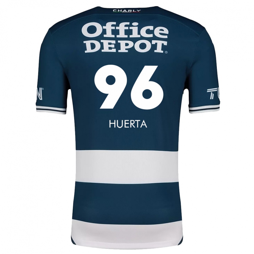 Niño Fútbol Camiseta Edwin Huerta #96 Azul Blanco 1ª Equipación 2024/25