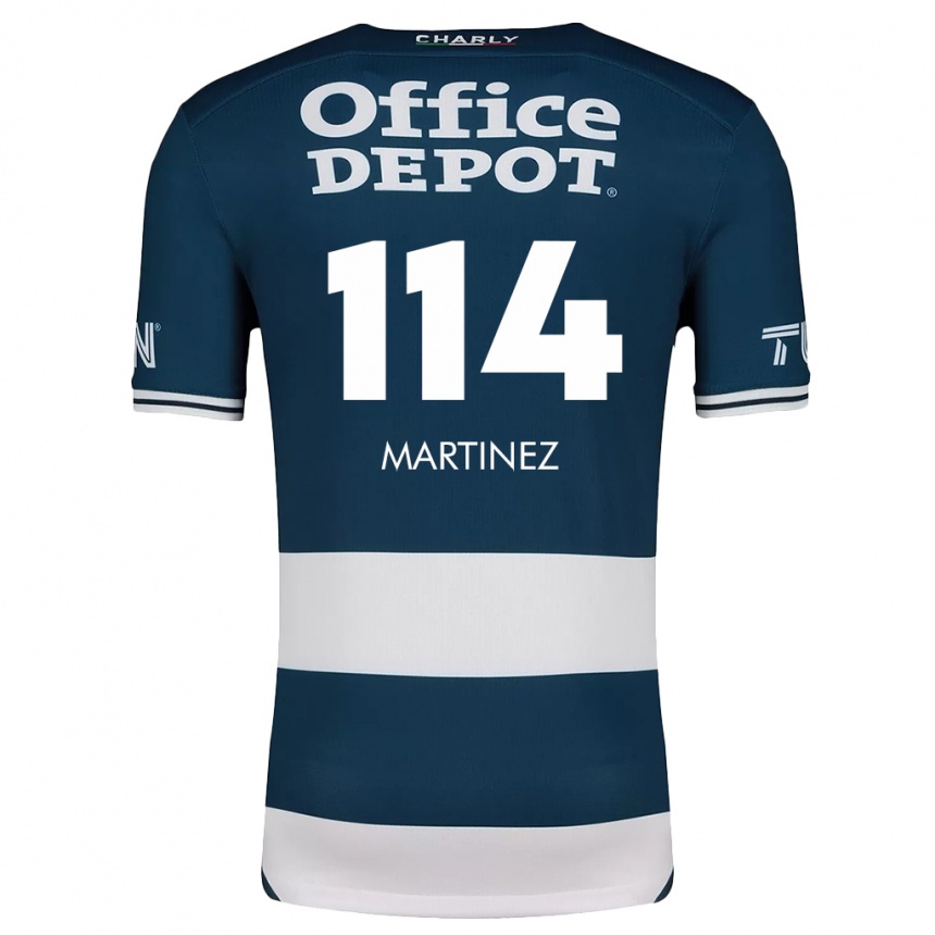 Niño Fútbol Camiseta Jesús Martínez #114 Azul Blanco 1ª Equipación 2024/25