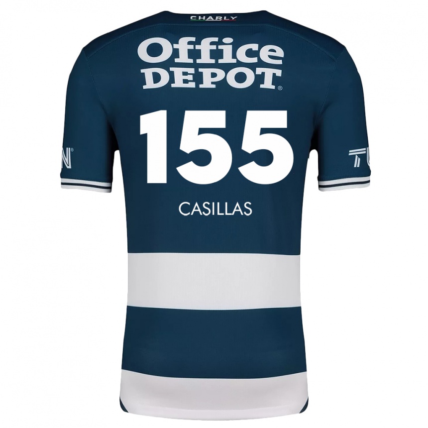 Niño Fútbol Camiseta Johan Casillas #155 Azul Blanco 1ª Equipación 2024/25