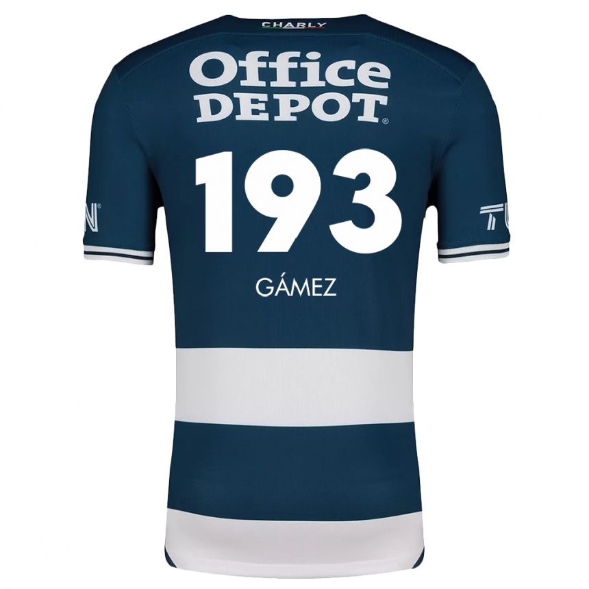 Niño Fútbol Camiseta Juan Gámez #193 Azul Blanco 1ª Equipación 2024/25