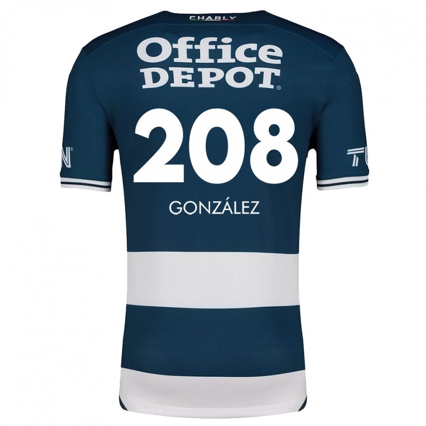 Niño Fútbol Camiseta Osvaldo González #208 Azul Blanco 1ª Equipación 2024/25