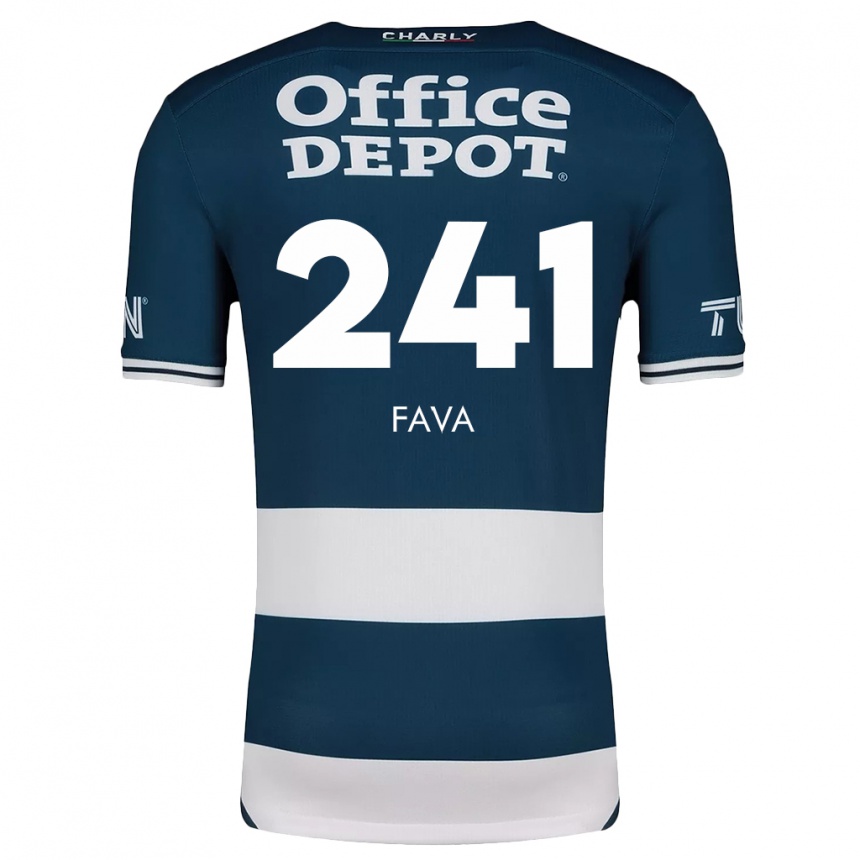 Niño Fútbol Camiseta Marco Fava #241 Azul Blanco 1ª Equipación 2024/25