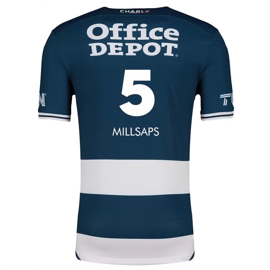 Niño Fútbol Camiseta Vanessa Millsaps #5 Azul Blanco 1ª Equipación 2024/25