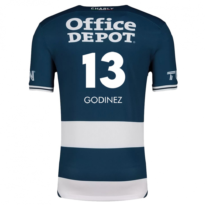 Niño Fútbol Camiseta Alexandra Godínez #13 Azul Blanco 1ª Equipación 2024/25