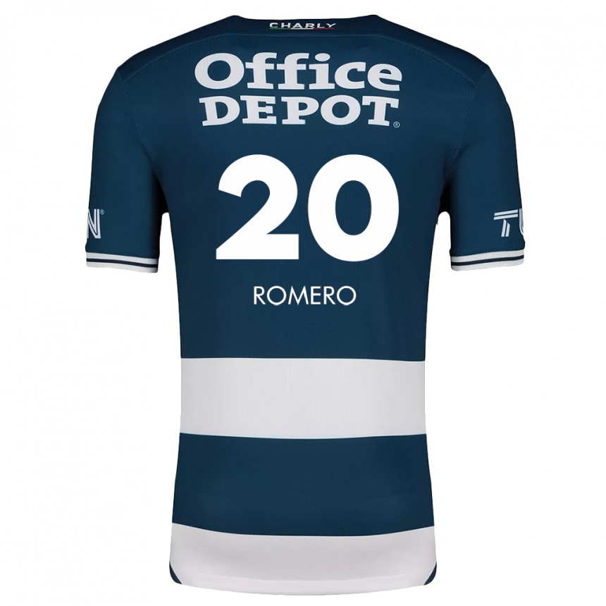 Niño Fútbol Camiseta Tamara Romero #20 Azul Blanco 1ª Equipación 2024/25